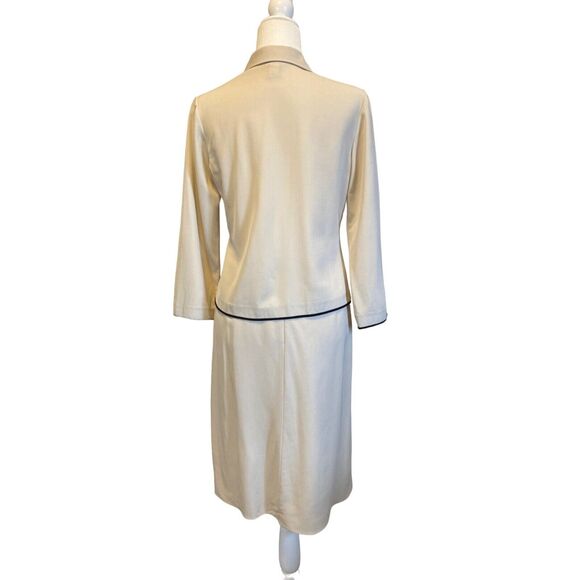 Banana Republic Skirt Set Women S/6 Beige Wool Blend Career Minimalist Lagenlook - Picture 3 of 16